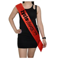 Szarfa CZERWONA Osiemnastka Życie zaczyna się po 18